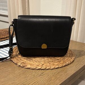 Madewell Black Leather Crossbody Bag